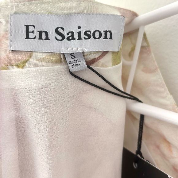 En Saison Callie Mini Dress Floral Puff Sleeve Babydoll Cottagecore Feminine - Picture 9 of 14